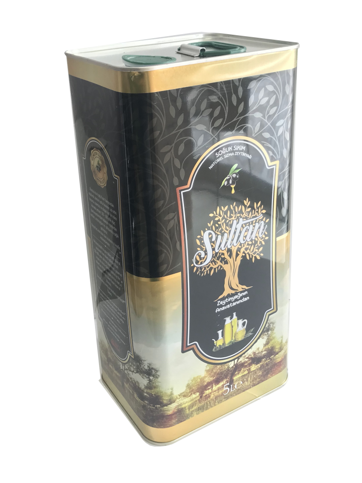 Sultan Soguk Sıkım naturel sızma Zeytinyağı 5. Lt teneke