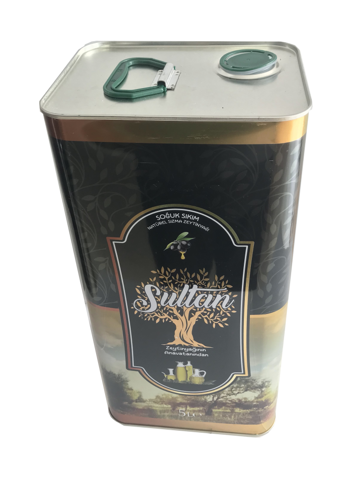 Sultan Soguk Sıkım naturel sızma Zeytinyağı 5. Lt teneke