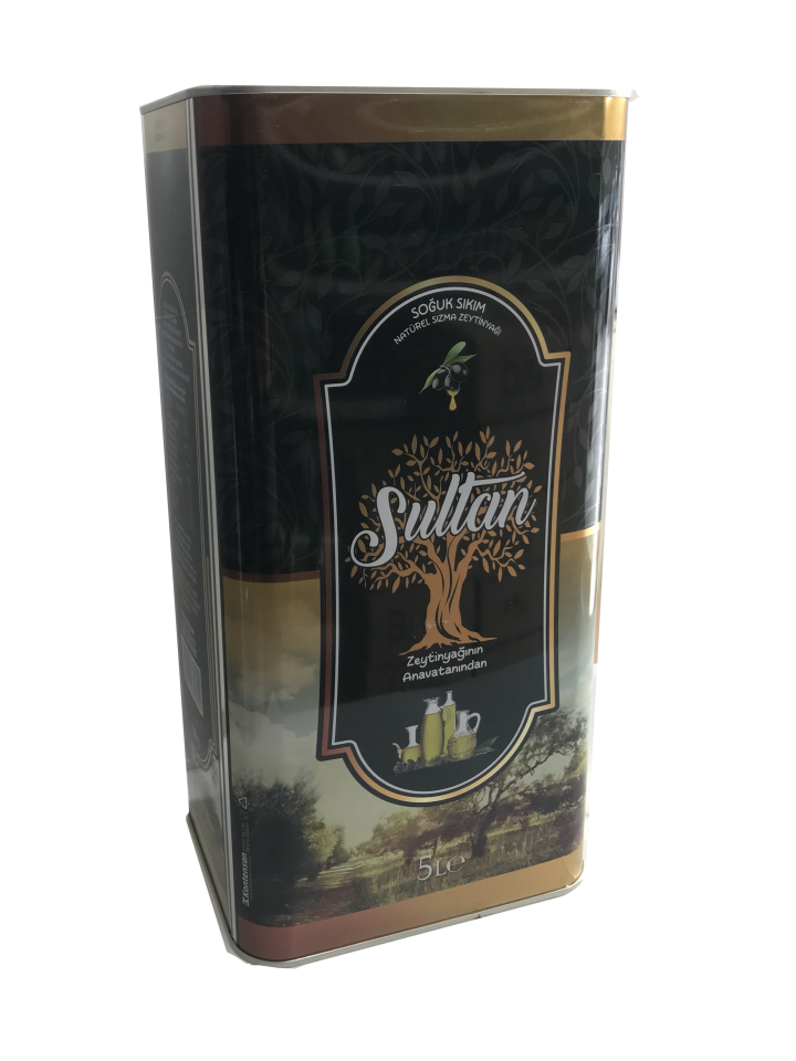 Sultan Soguk Sıkım naturel sızma Zeytinyağı 5. Lt teneke