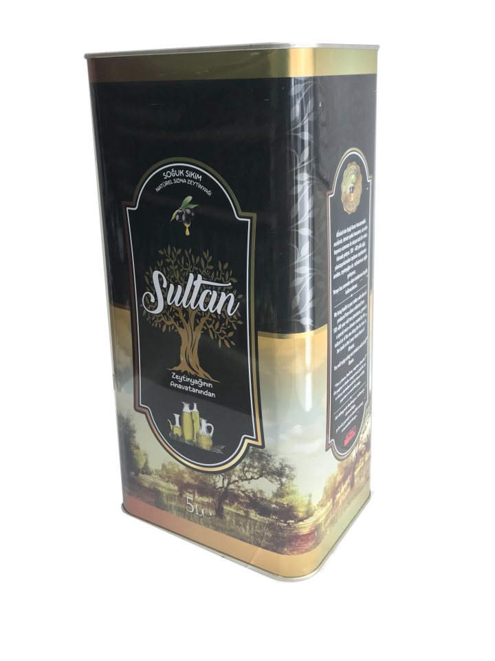 Sultan Soguk Sıkım naturel sızma Zeytinyağı 5. Lt teneke