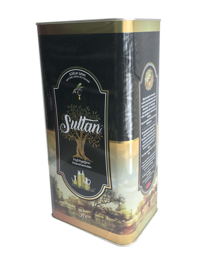 Sultan Soguk Sıkım naturel sızma Zeytinyağı 5. Lt teneke