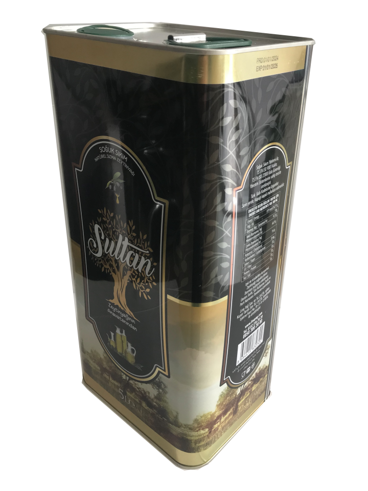 Sultan Soguk Sıkım naturel sızma Zeytinyağı 5. Lt teneke