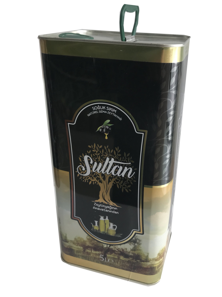 Sultan Soguk Sıkım naturel sızma Zeytinyağı 5. Lt teneke