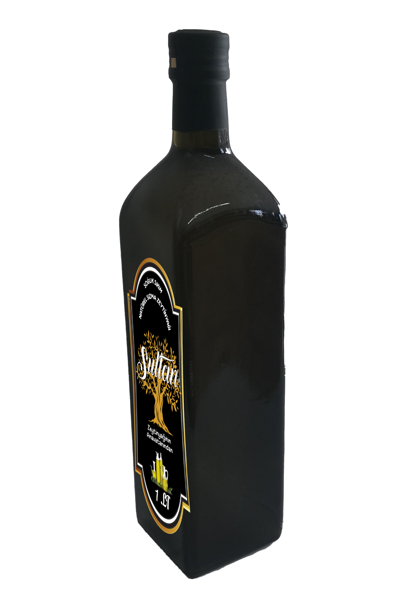 Sultan Soguk Sıkım naturel sızma Zeytinyağı 1.lt cam