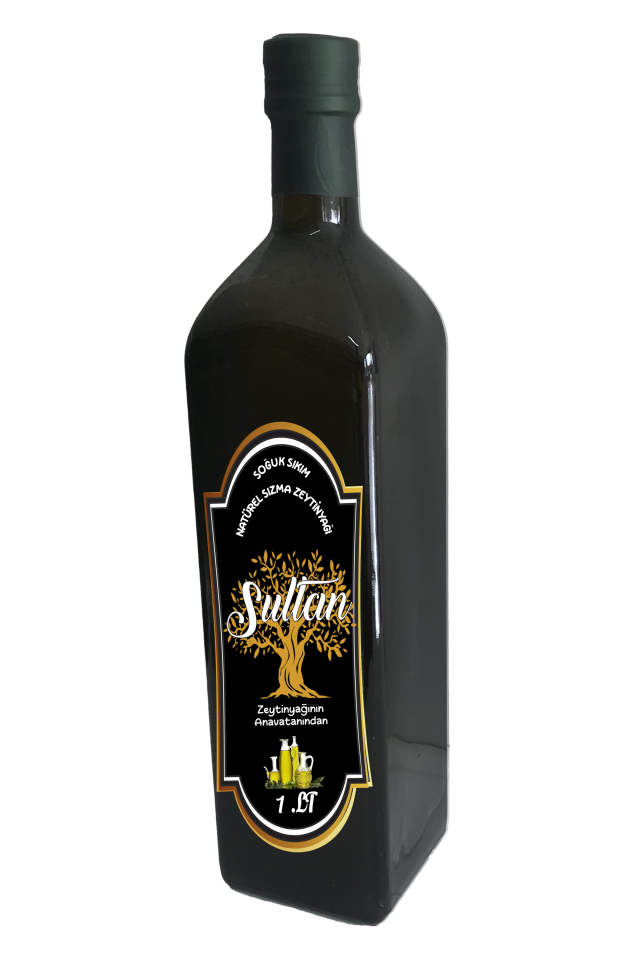 Sultan Soguk Sıkım naturel sızma Zeytinyağı 1.lt cam