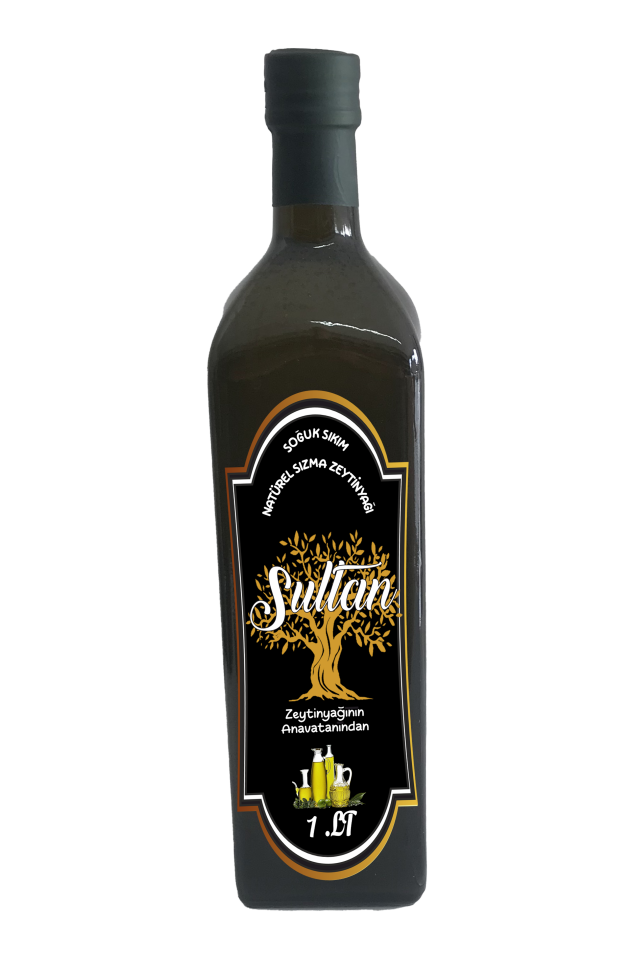 Sultan Soguk Sıkım naturel sızma Zeytinyağı 1.lt cam