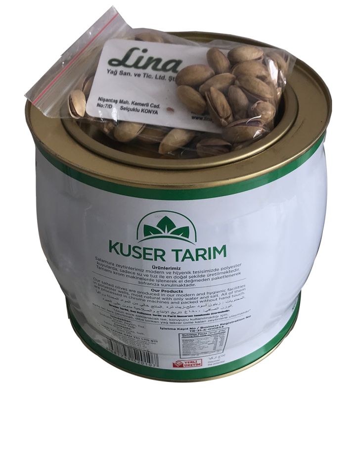 Kuser Yaglı salamura siyah Zeytin (290/320) 1,8 kg ( 50 gr Antep fıstıgı hediye)
