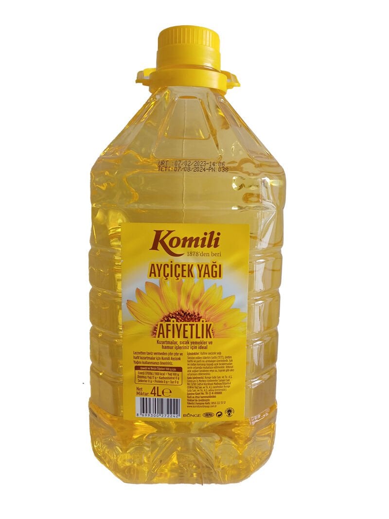 Komili ayçiçek yağı 4 lt pet