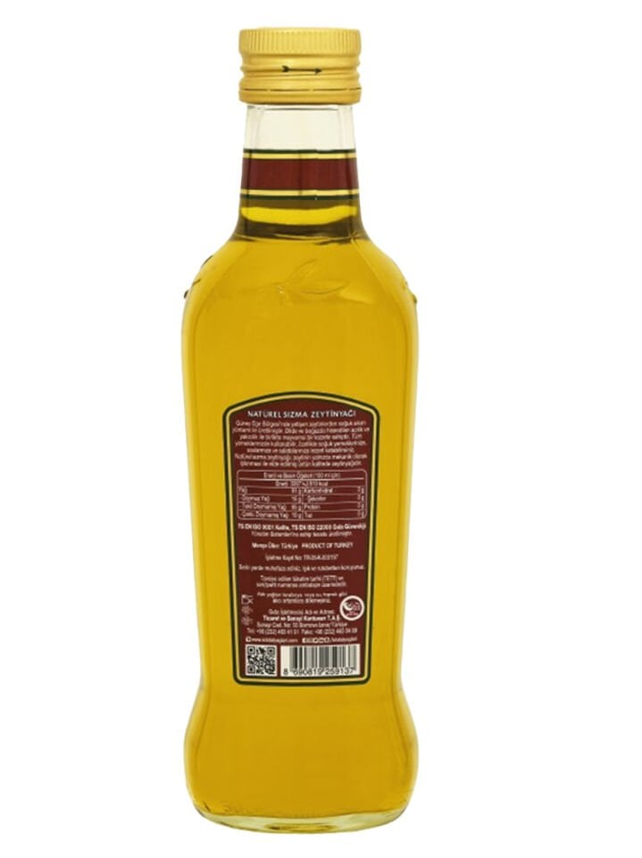 Kristal 1938 naturel sızma Zeytinyağı dolgun güçlü 500 ml cam