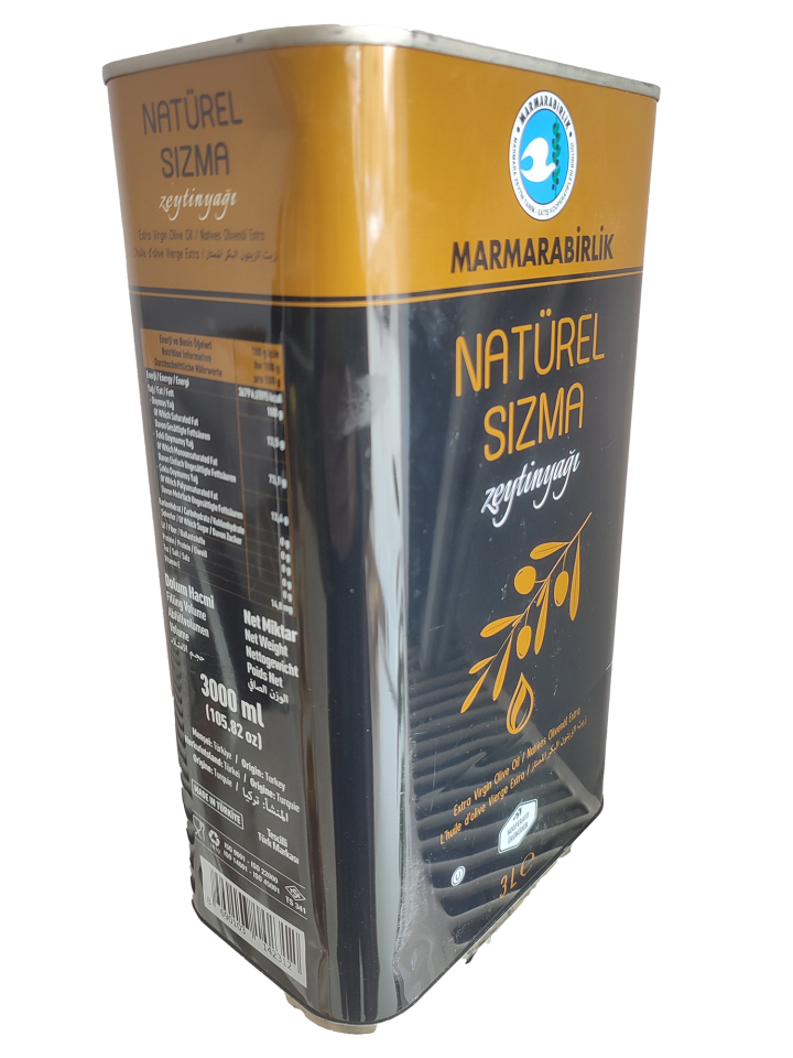 Marmarabirlik natürel sızma Zeytinyağı 3 lt teneke