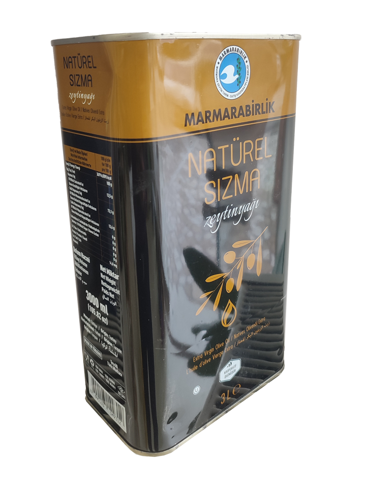 Marmarabirlik natürel sızma Zeytinyağı 3 lt teneke