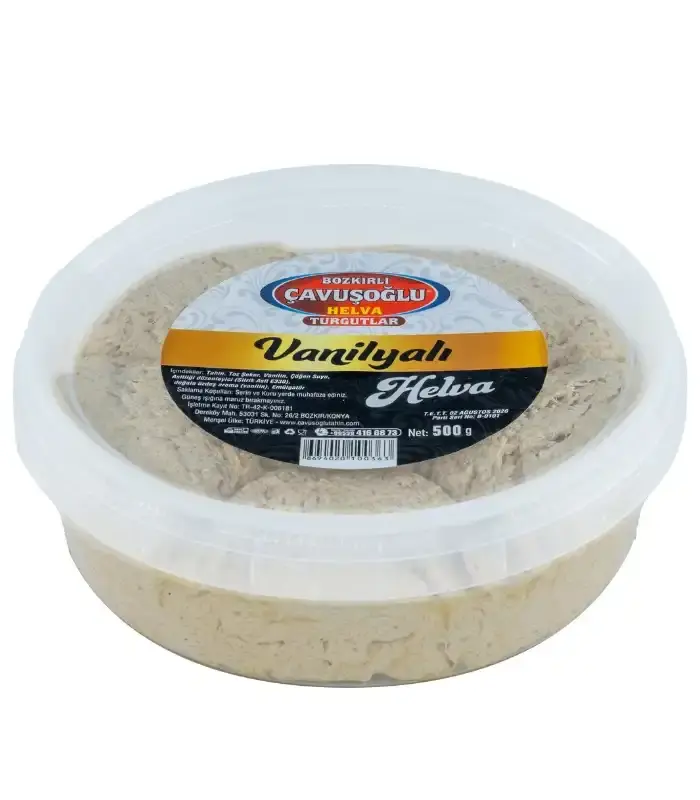 Çavuşoğlu tahinli helva sade vanilyalı 500gr pet