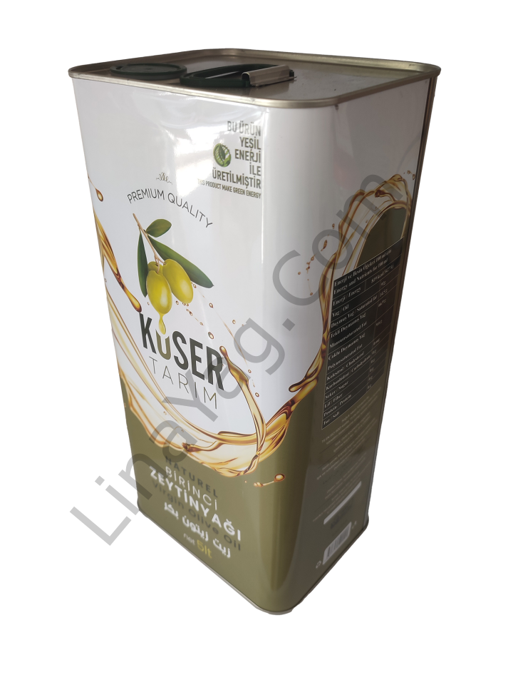Kuser naturel birinci Zeytinyağı 5 lt teneke