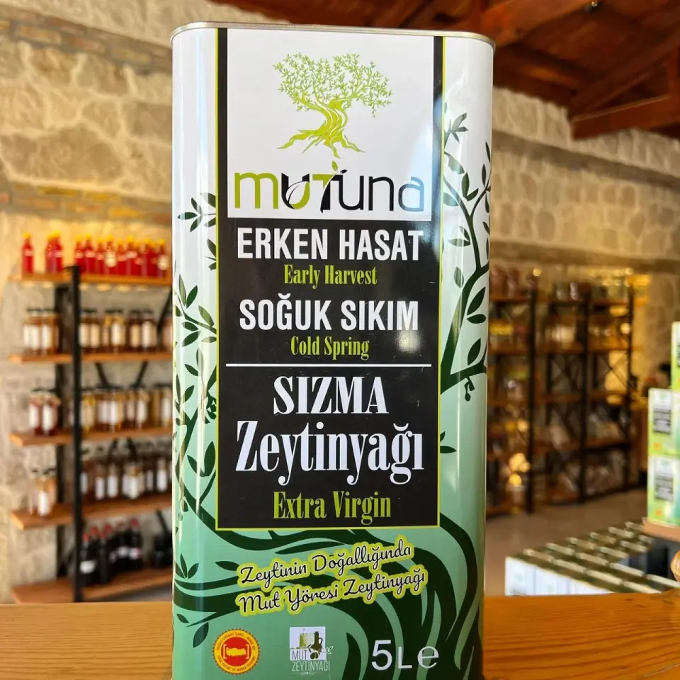 Mutuna Erken hasat Soguk Sıkım sızma Zeytinyağı 5 lt
