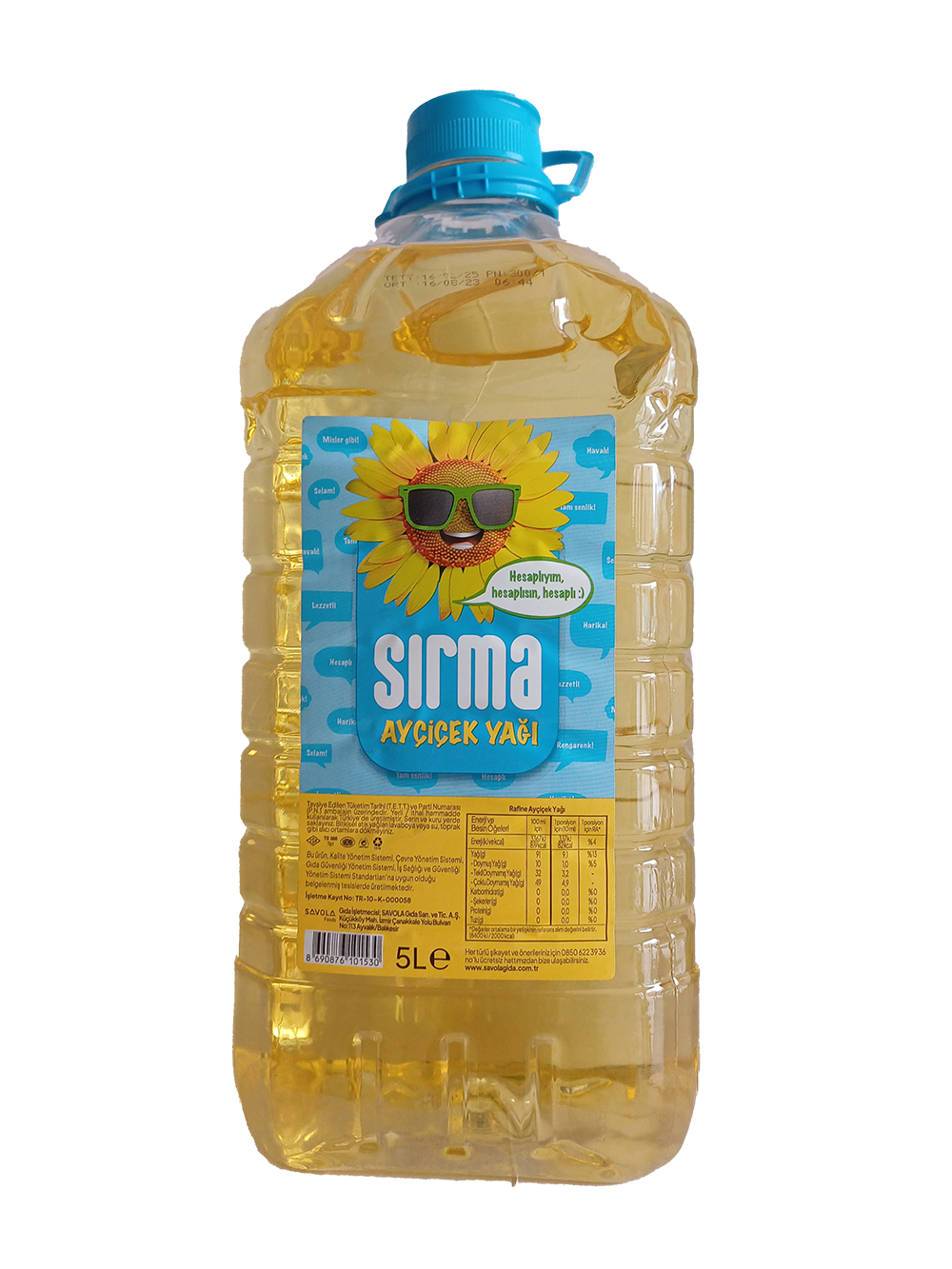 Sırma ayçiçek Yagı 5 lt pet