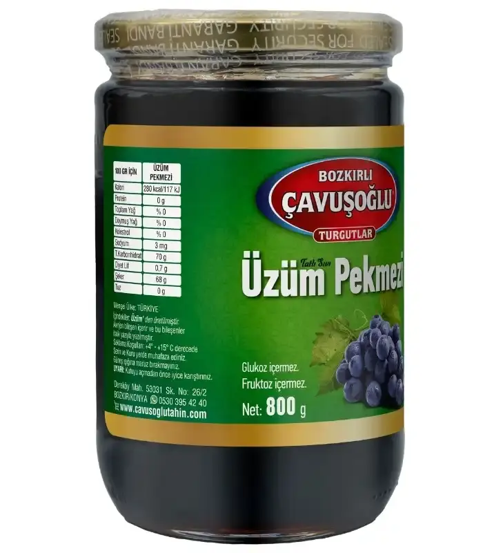 Çavuşoğlu üzüm pekmezi 800gr cam